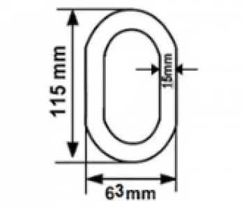 Corrente Plastica Para Calha / Siinalização Elo Grande 115x43x15mm