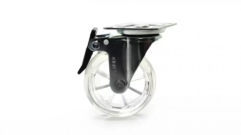 Rodizio Gel 300 - GL76MM - Giratorio Com Freio - 50Kg