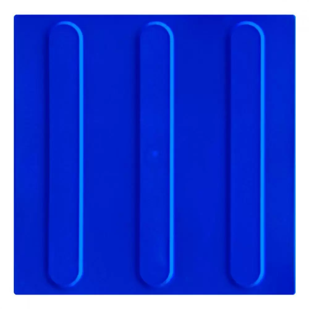 Piso PVC Tátil Direcional Azul 25x25 cm