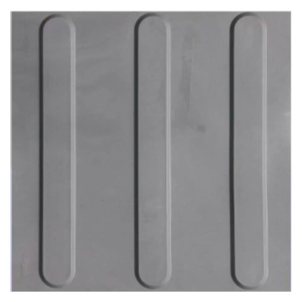 Piso PVC Tátil Direcional Cinza 25x25 cm